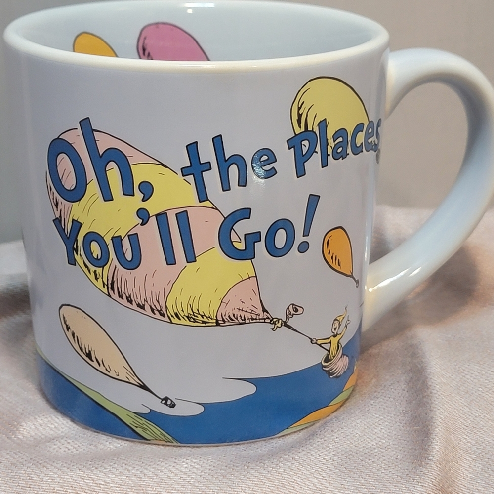 Dr. Seuss "Oh, the Places You'll Go!"  Coffee/Tea Cup Blue
